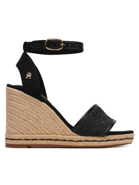Tommy Hilfiger Tommy Hilfiger Espadrilles High Wedge Espad FW0FW09471 Schwarz