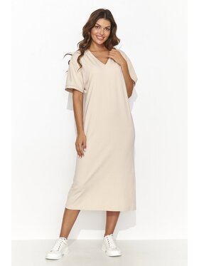 Numinou Numinou Sukienka codzienna NU467 Beżowy Comfortable Fit