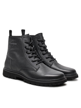 Calvin Klein Zimski škornji Eva Mid Laceup Boot Lth YM0YM00751 Črna