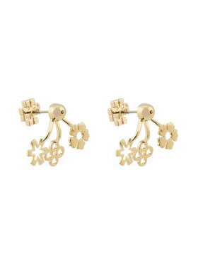 Tory Burch Uhani Kira Clover Front-Back Earring 160178 Zlata