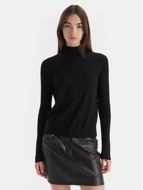 HUGO HUGO Bluză cu gât Sedenniak 50549771 Negru Regular Fit