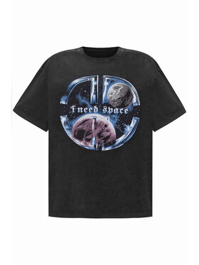 Magda Matyja Magda Matyja T-Shirt I NEED SPACE T-SHIRT Granatowy Oversize