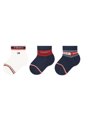 Tommy Hilfiger Tommy Hilfiger Set di 3 paia di calzini lunghi da bambini 701220278 Multicolore