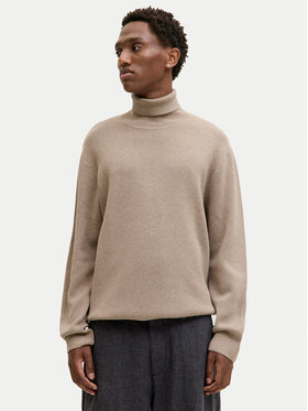 Jack & Jones Jack & Jones Bluză cu gât Milano 12285093 Bej Relaxed Fit