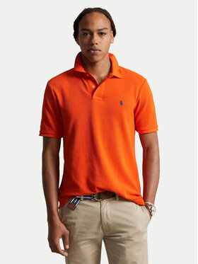 Polo Ralph Lauren Polo Ralph Lauren Тениска с яка и копчета 710795080025 Оранжев Slim Fit