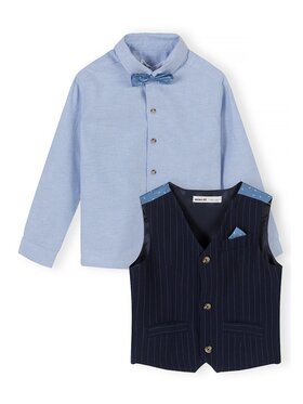 minoti minoti Komplet dziecięcy 33FORMAL200 Niebieski jasny Regular Fit