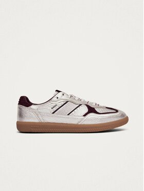 ALOHAS ALOHAS Sneakersy Tb.490 Grain Shimmer Silver & Burgundy Leather Sneakers Srebrny