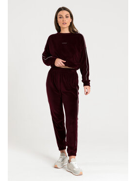 LaLupa LaLupa Pantalone del pigiama LA085 Bordeaux Comfortable Fit