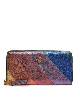 Pojemny kolorowy portfel damski skórzany - Fioletowy