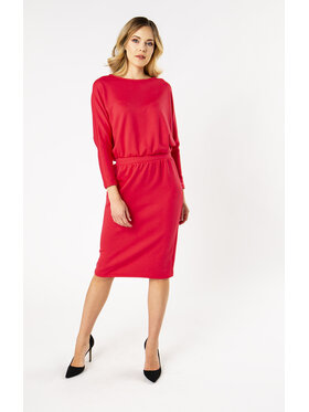 QUIOSQUE QUIOSQUE Sukienka codzienna RED FRENCH DRESS Czerwony Regular Fit