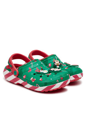 Crocs Natikače Classic Mickey Xmas Lined Clog 210813 Zelena