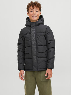 Jack & Jones Junior Jack & Jones Junior Žieminė striukė 12246122 Juoda Regular Fit