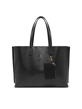 Tommy Hilfiger Tommy Hilfiger Geantă Th Distinct Tote Mono AW0AW17195 Negru