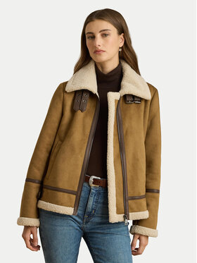 LAUREN RALPH LAUREN LAUREN RALPH LAUREN Ādas imitācijas jaka 297P04122002 Brūns Regular Fit