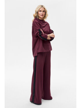 blue shadow blue shadow Spodnie damskie Disa Bordowy Regular Fit