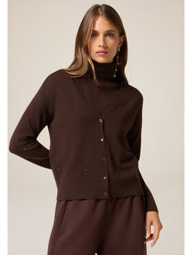 Oltre Oltre Sweter M220J005502N022 Brązowy Regular Fit
