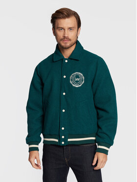 Lee Lee Kurtka przejściowa Varsity L87TDB96 112321558 Zielony Regular Fit