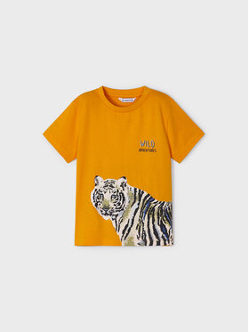 Mayoral Mayoral Тишърт 3007 Оранжев Regular Fit