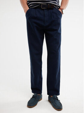 BIG STAR BIG STAR Spodnie materiałowe PATRIK_403_350 Granatowy Loose Fit