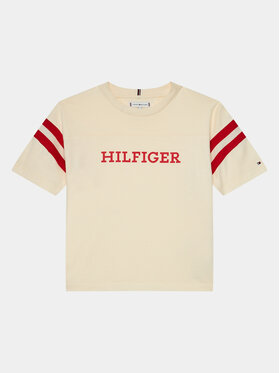 Tommy Hilfiger Tommy Hilfiger T-shirt Monotype Varsity KG0KG07717 D Bež Relaxed Fit
