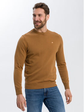 Cross Jeans Cross Jeans Sweter 34156-026 Beżowy Regular Fit