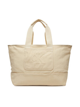 Calvin Klein Jeans Calvin Klein Jeans Kabelka Pocket Canvas Zip Weekender LV04G3093G Écru