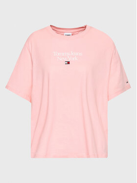 Tommy Jeans Curve Tommy Jeans Curve Тишърт Essential DW0DW15117 Розов Regular Fit