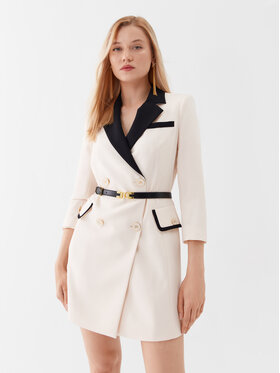 Elisabetta Franchi Elisabetta Franchi Robe de cocktail AB-445-32E2-V650 Écru Regular Fit