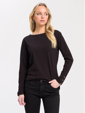 Cross Jeans Cross Jeans Bluzka 56032-020 Czarny Regular Fit