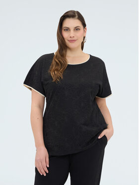 Fiorella Rubino Fiorella Rubino T-Shirt G08ML009089N033 Czarny Regular Fit
