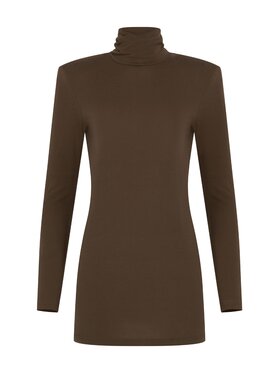 Paprocki & Brzozowski Paprocki & Brzozowski Sukienka dzianinowa DRAPE Khaki Bodycon Fit