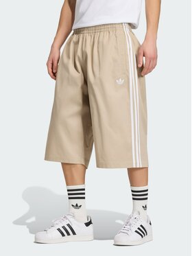 adidas adidas Σορτς υφασμάτινο 169001 Μπεζ Oversize