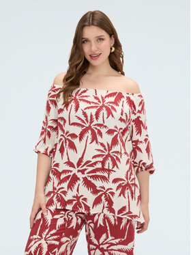 Fiorella Rubino Fiorella Rubino Bluzka 2138T002525N0R2 Biały Regular Fit