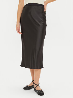 Gina Tricot Gina Tricot Midi sijonas 23423 Juoda Regular Fit
