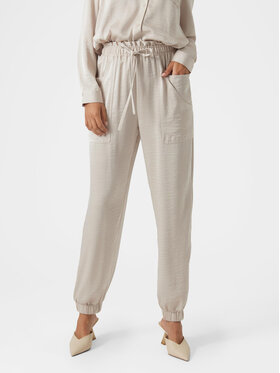 Vero Moda Vero Moda Hlače Marys 10300405 Écru Loose Fit