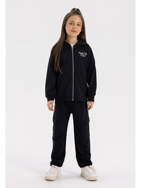 MINOTI MINOTI Bluza 22fleece43 Czarny Oversize