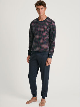 Calida Calida Pyžamo 45482 Tmavomodrá Regular Fit