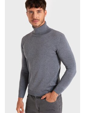 PAWO PAWO Golf SAMSON Szary Slim Fit