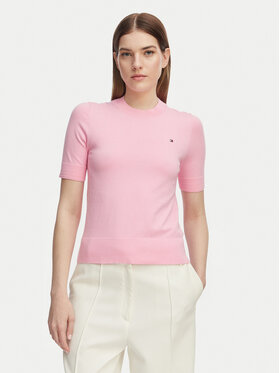 Tommy Hilfiger Tommy Hilfiger Džemperis WW0WW49705 Gaiši rozā Slim Fit