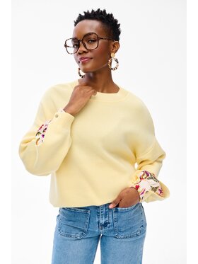 blue shadow blue shadow Sweter Celeste 2 Żółty Regular Fit