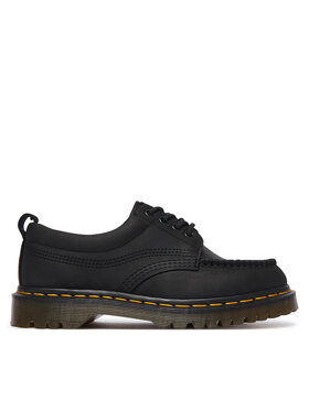 Dr. Martens Dr. Martens Īsi apavi Lowell 4 Eye Crazy Horse Leather Moc DM43679001 Melns