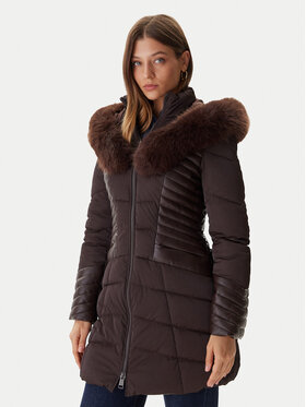 Guess Guess Зимно палто W4BL61 WGLZ0 Кафяв Slim Fit