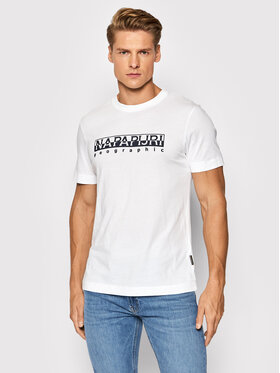 Napapijri Napapijri T-shirt Serber Print NP0A4FRN Blanc Regular Fit