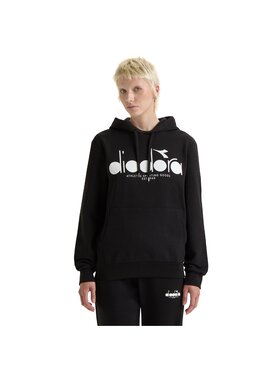 Diadora Diadora Bluza HOODIE LOGO Czarny Loose Fit