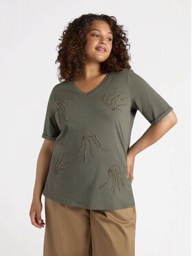 Fiorella Rubino Fiorella Rubino T-shirt G363L008112N035 Verde Regular Fit