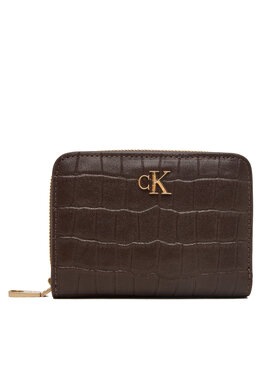Calvin Klein Calvin Klein Πορτοφόλι Ck Croc Medium Flap Zip Around LV04F1095G Καφέ