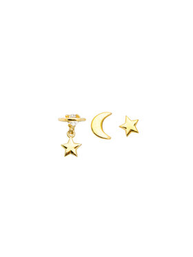 ANIA KRUK ANIA KRUK Piercing SMVKS1040Z Żółte złocenie