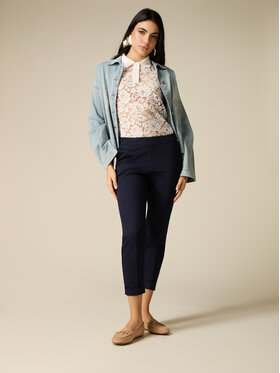 Oltre Oltre Pantaloni di tessuto P731R009307N034 Blu Regular Fit