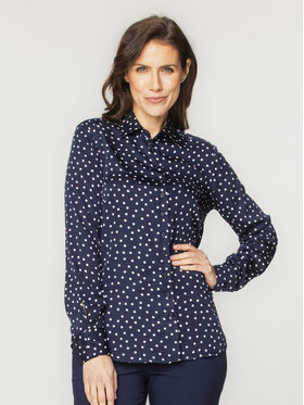 Willsoor Willsoor Koszula 61313 Granatowy Oversize