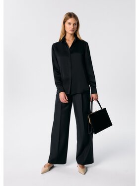 MARI PRETI MARI PRETI Spodnie garniturowe Cavalier Czarny Wide Leg